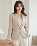 Beige Jacke aus Polyestergemisch