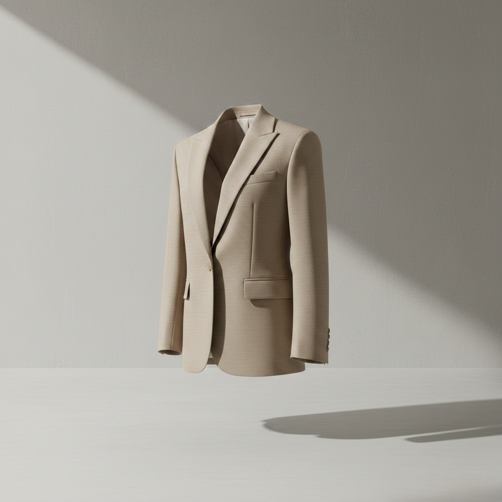 Beige Jacke aus Polyestergemisch