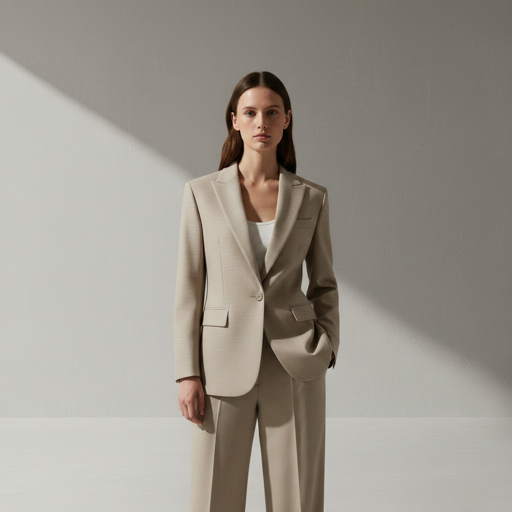 Beige Jacke aus Polyestergemisch