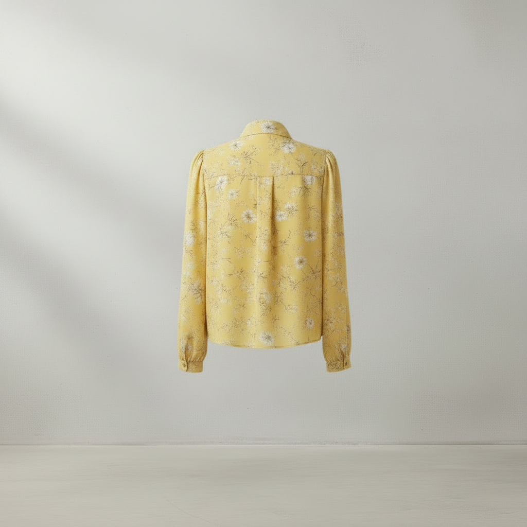 Gelbe Chiffonbluse