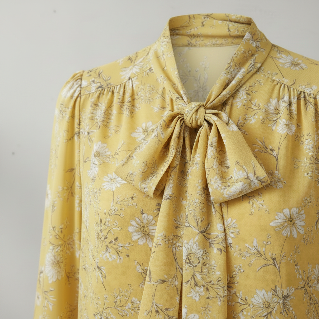 Gelbe Chiffonbluse
