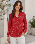 Rote Viskosebluse