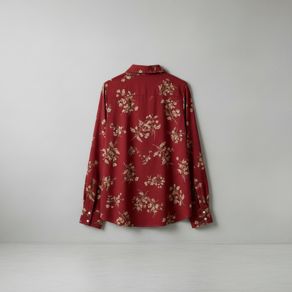 Rote Viskosebluse