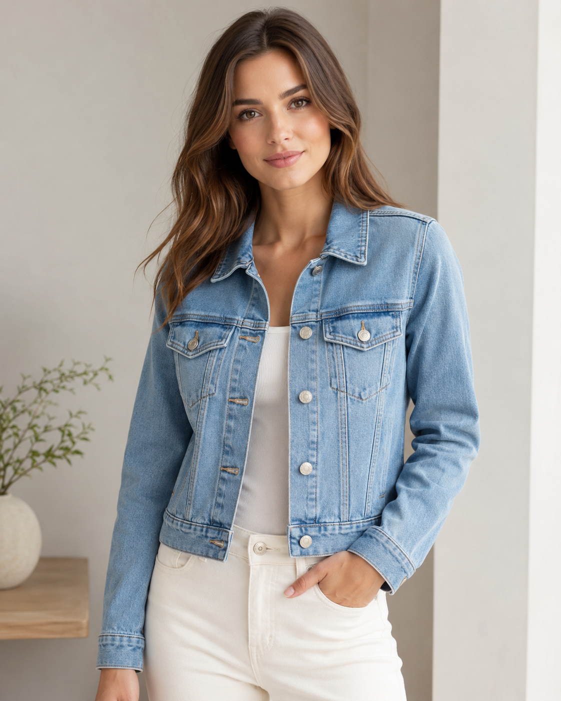 Blau Jeansjacke