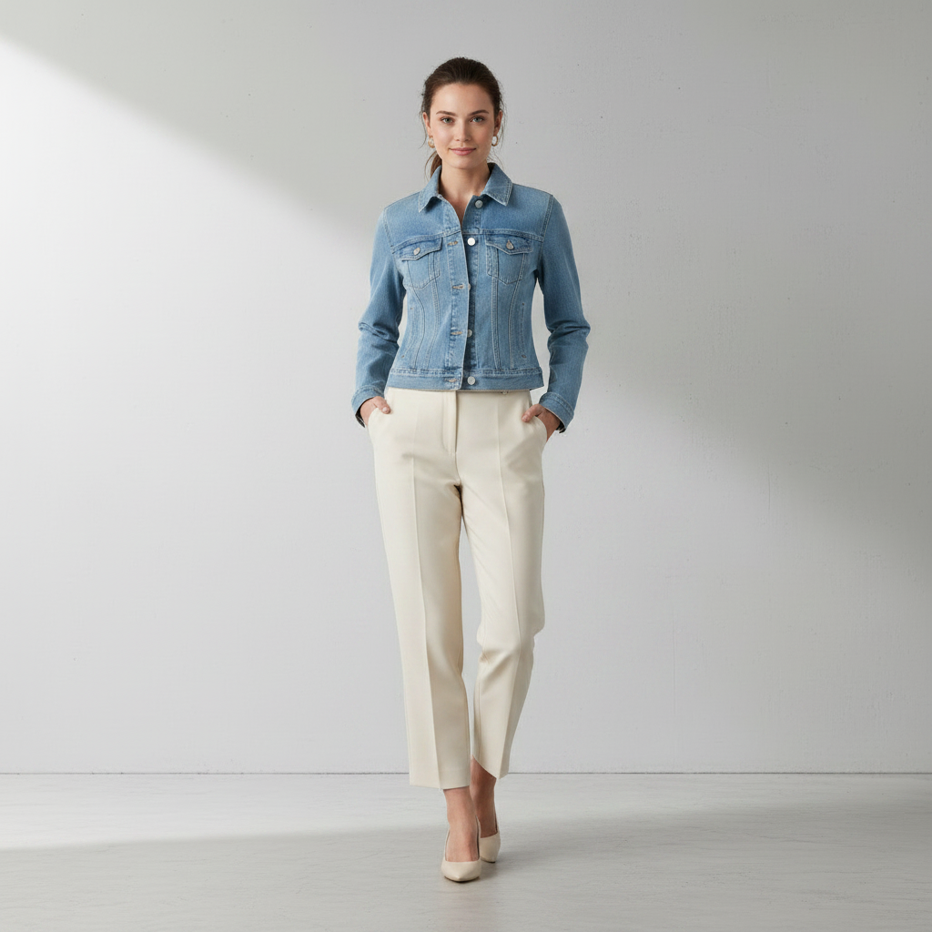 Blau Jeansjacke