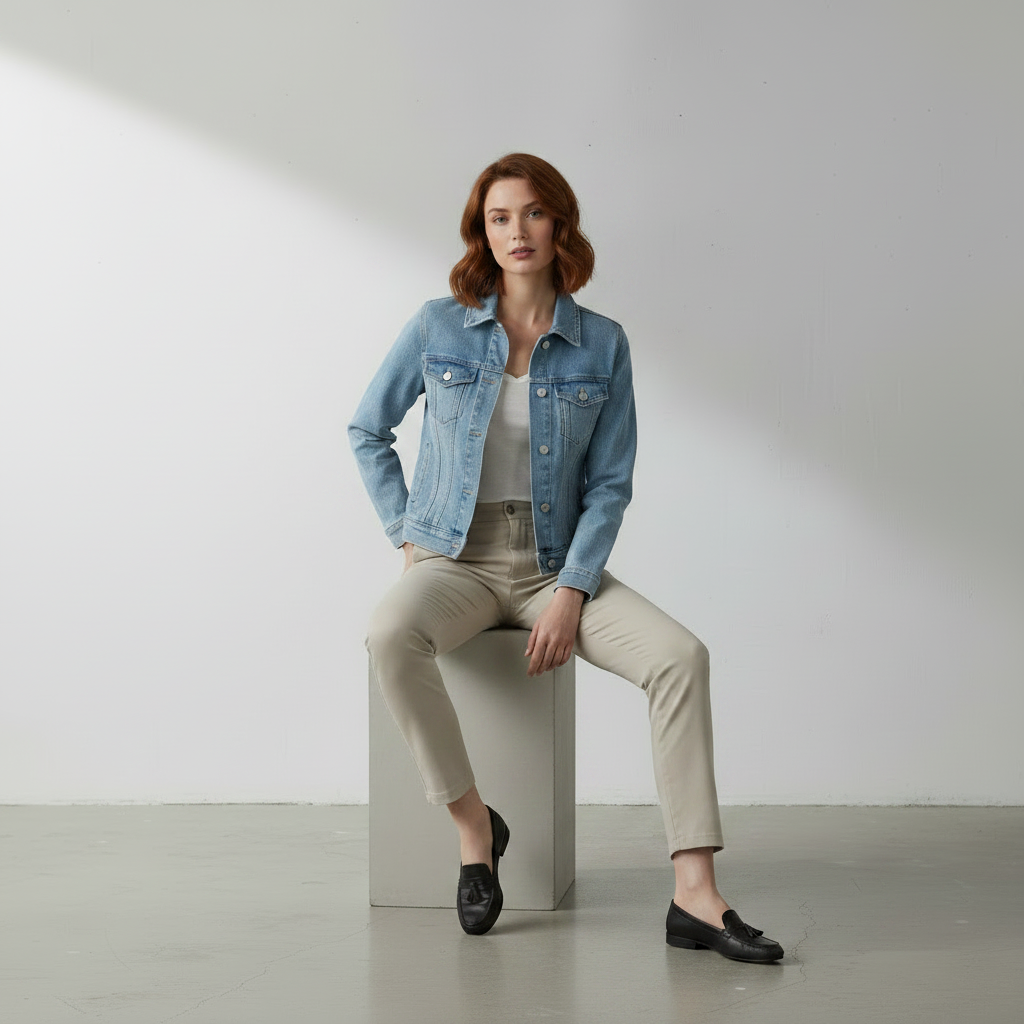 Blau Jeansjacke