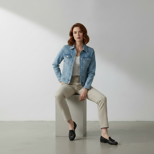 Blau Jeansjacke