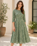 Grünes Viskosekleid
