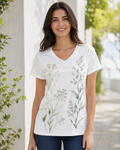 Weißes Baumwoll-T-Shirt