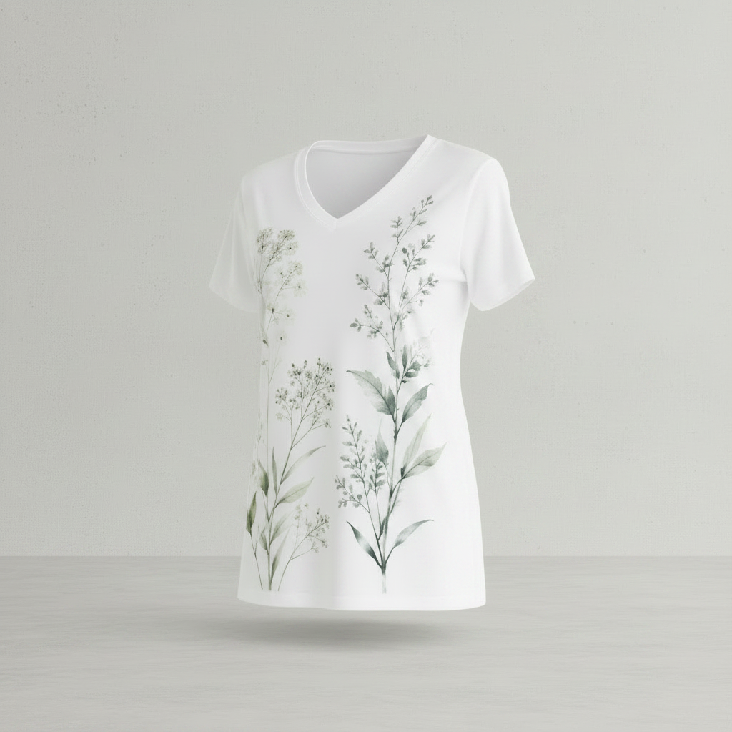 Weißes Baumwoll-T-Shirt