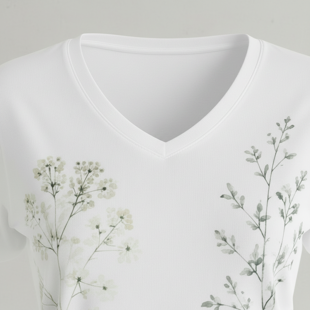 Weißes Baumwoll-T-Shirt