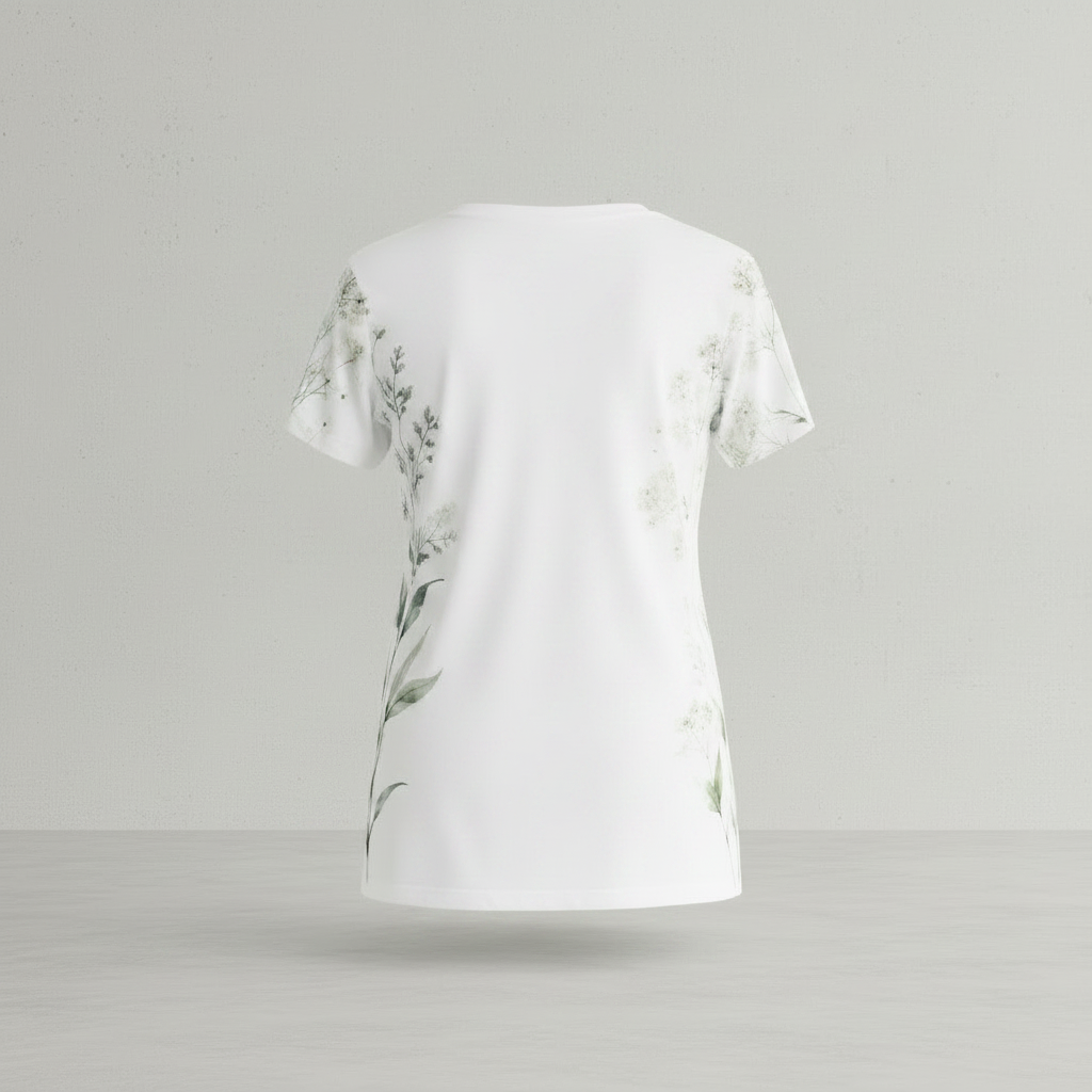 Weißes Baumwoll-T-Shirt