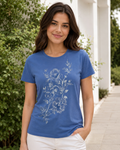 Blaues Baumwoll-T-Shirt