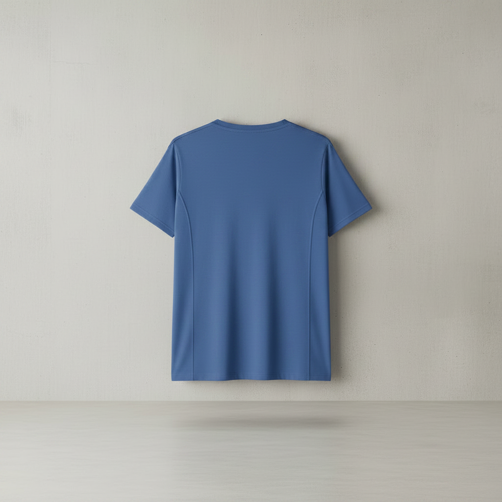 Blaues Baumwoll-T-Shirt