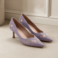 Lila Textilpumps